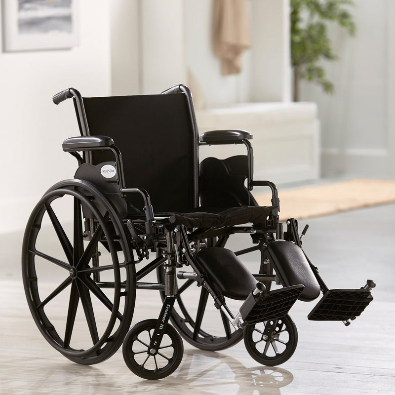 McKesson Lightweight Wheelchair, 18 Inch Seat Width