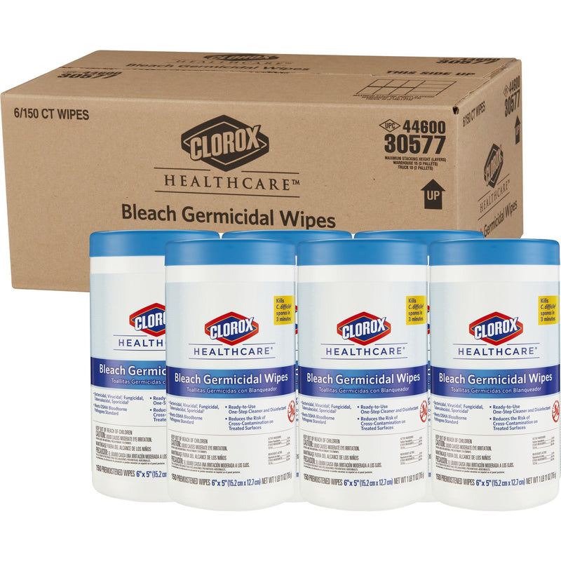 Clorox Healthcare® Surface Disinfectant Cleaner, 150 Wipes per Canister