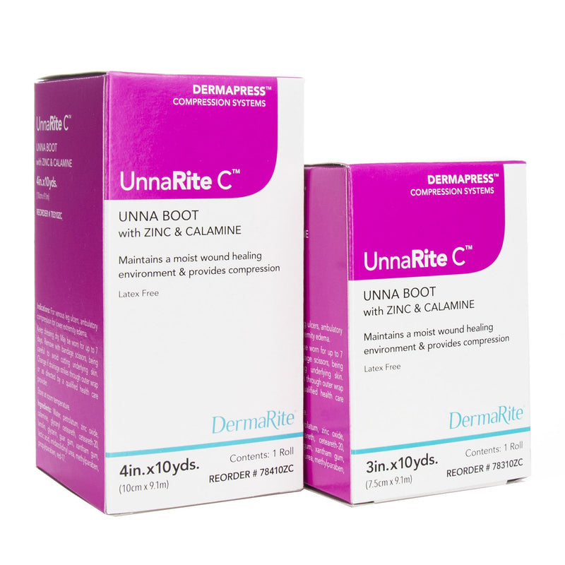 UnnaRite C™ Unna Boot with Calamine and Zinc Oxide, 4 Inch x 10 Yard