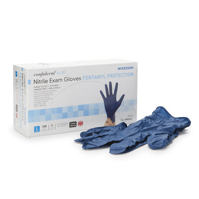 McKesson Confiderm® 6.8C Nitrile Exam Glove, Large, Blue
