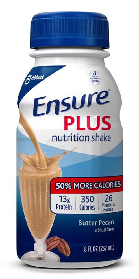 Ensure® Plus Nutrition Shake Butter Pecan Oral Supplement, 8 oz. Bottle