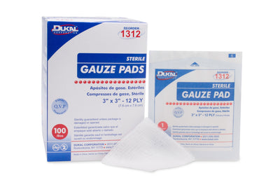 Dukal™ Sterile Gauze Sponge, 3 x 3 Inch