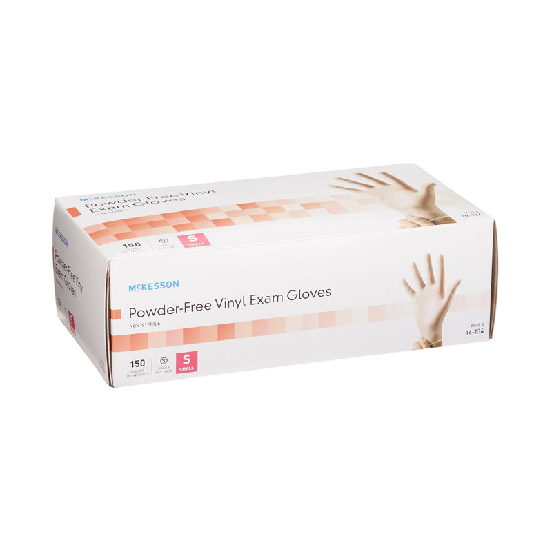McKesson Vinyl Exam Glove, Small, Clear