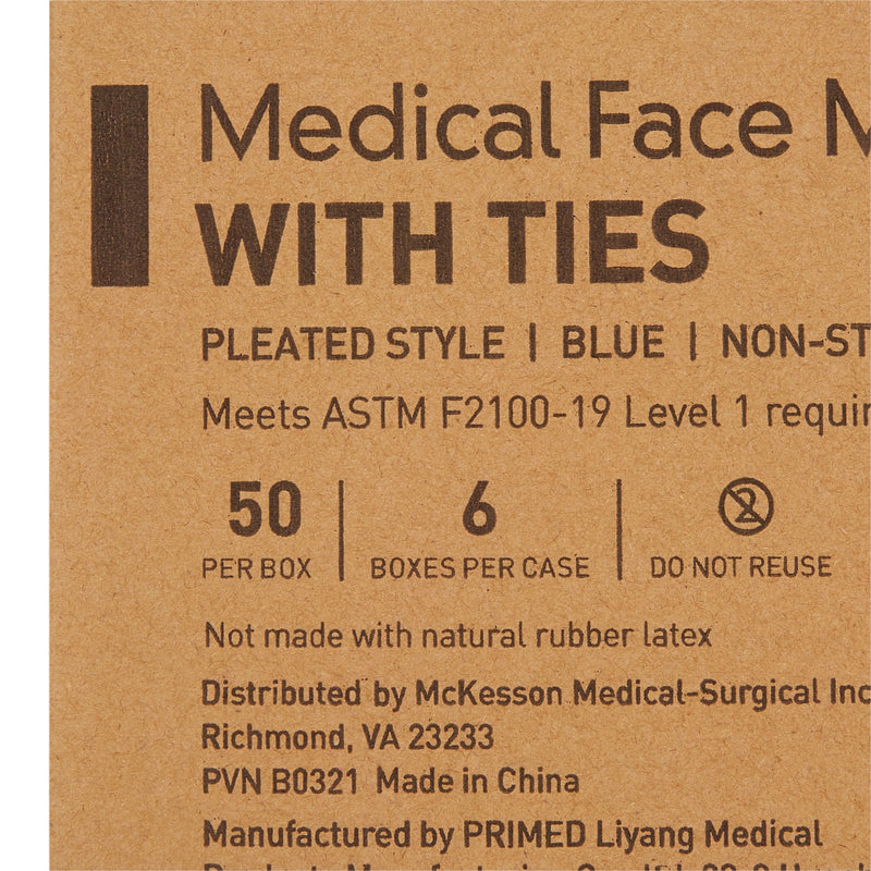 McKesson Classic Style Surgical Mask, Blue