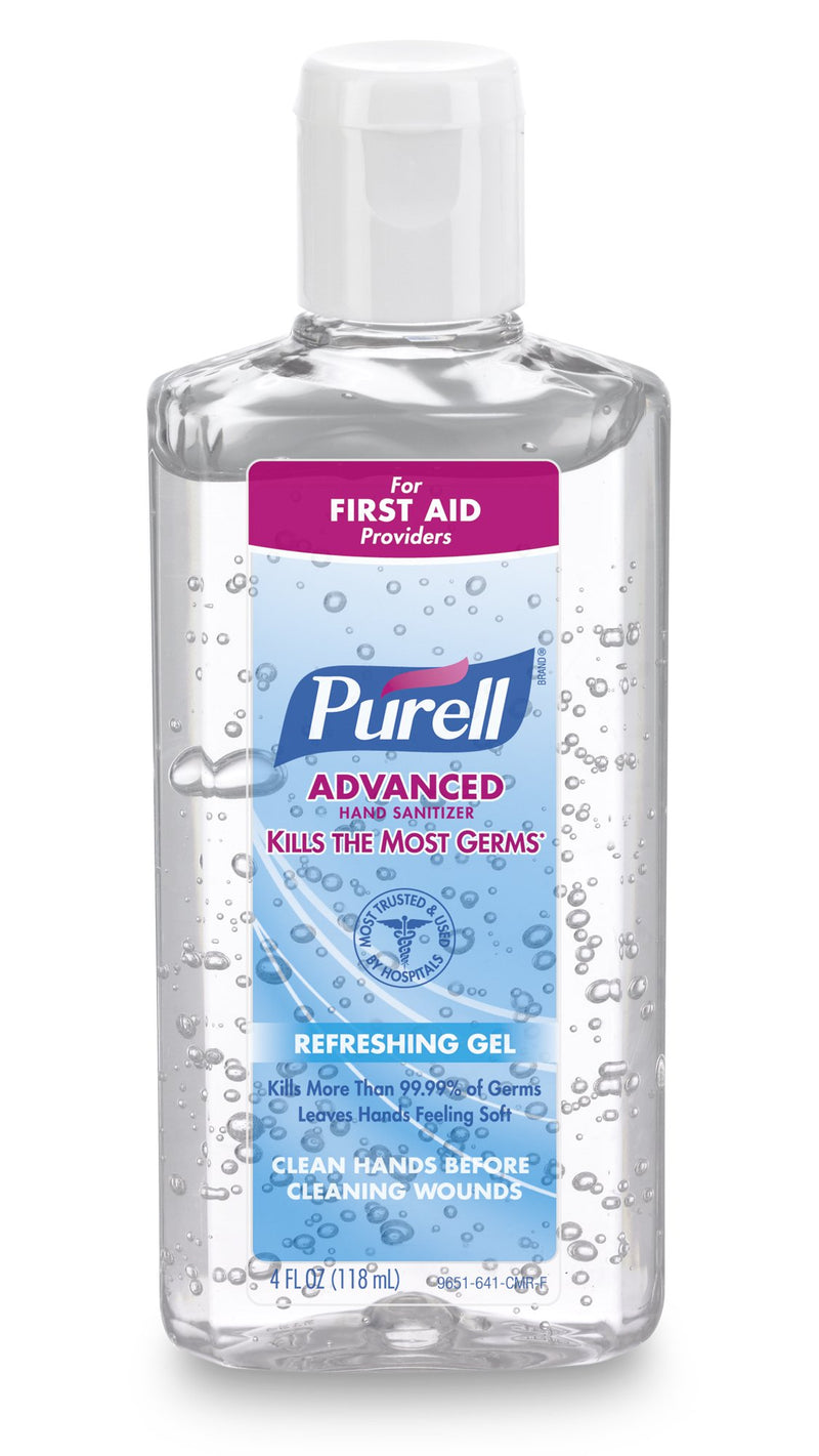 Purell Advanced Hand Sanitizer 70% Ethyl Alcohol Gel, Bottle, 4 oz, Fruit Scent