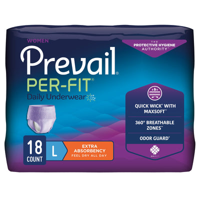 Prevail® Per-Fit® Women Extra Absorbent Underwear, Large