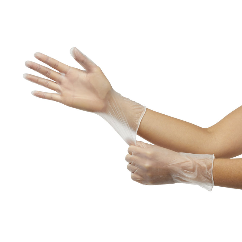 McKesson Vinyl Exam Glove, Extra Small, Clear