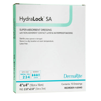 HydraLock™ Super Absorbent Dressing, 4 x 4 Inch