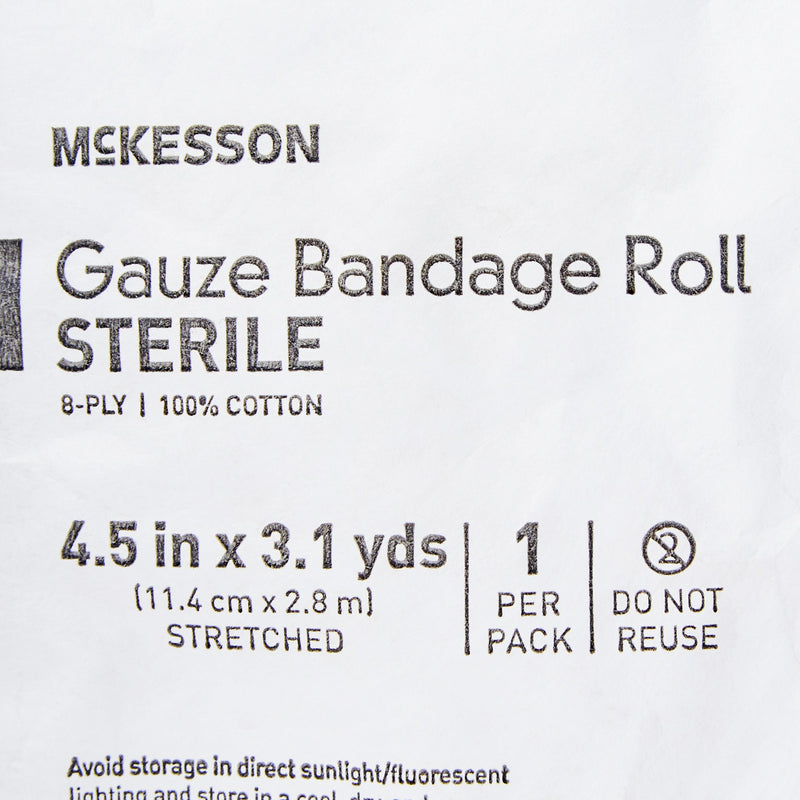 McKesson Sterile Fluff Bandage Roll, 4-1/2 Inch x 3-1/10 Yard