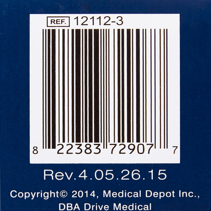 drive™ Chrome Knurled Grab Bar, 12"