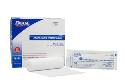 Dukal™ Sterile Conforming Bandage, 4 Inch x 4-1/10 Yard