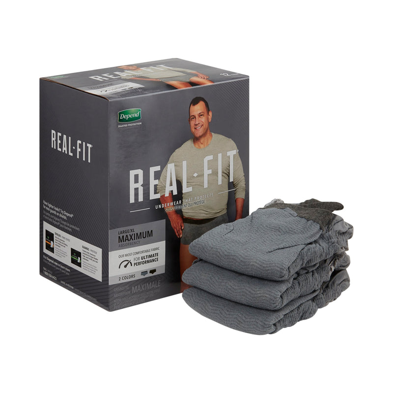 Depend® Real Fit® Maximum Absorbent Underwear, Large / Extra Large