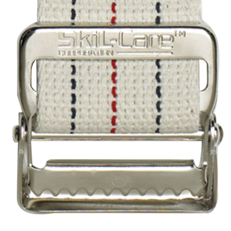 SkiL-Care™ Heavy-Duty Gait Belt with Metal Buckle, Pinstripe, 72 Inch