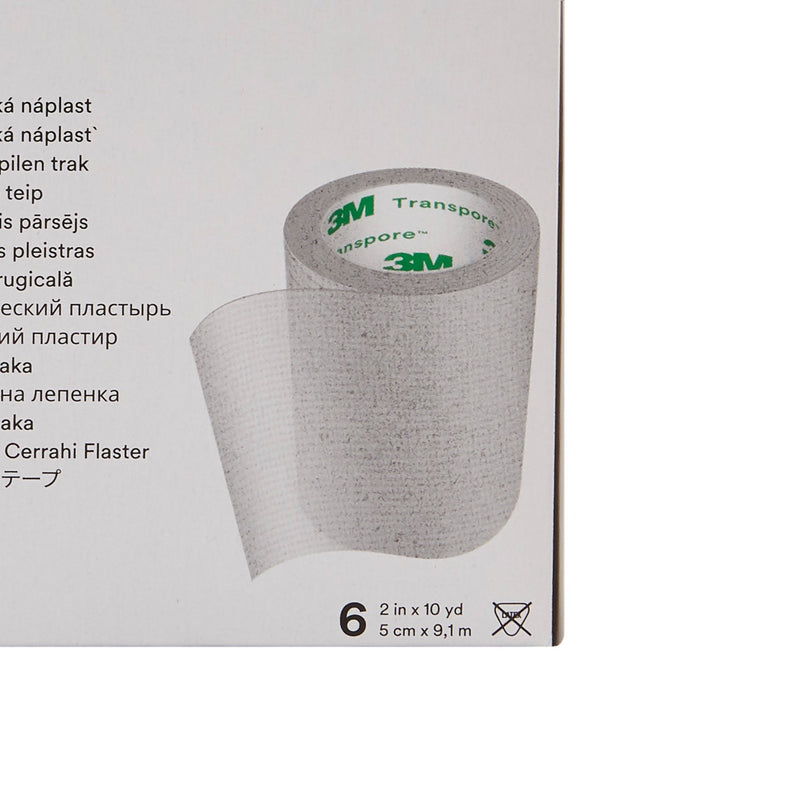 3M™ Transpore™ Plastic Medical Tape, 2 Inch x 10 Yard, Transparent