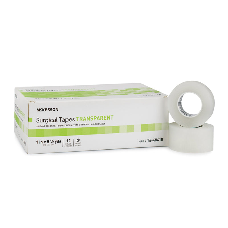 McKesson Silicone Medical Tape, 1 Inch x 5-1/2 Yard, Transparent