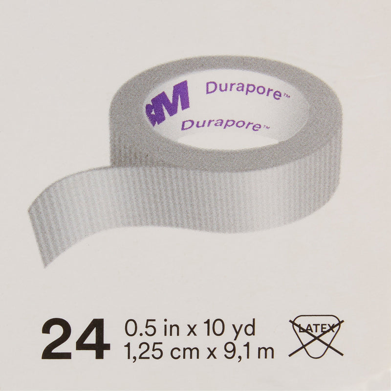 3M™ Durapore™ Silk-Like Cloth Medical Tape, 1/2 Inch x 10 Yard, White