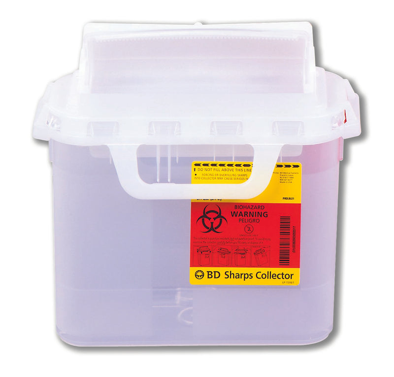 BD Sharps Container, 1-Piece, Horizontal Entry Lid