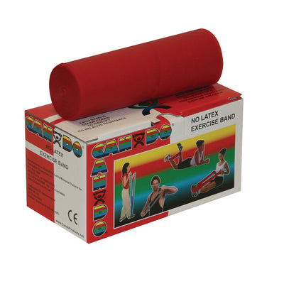 CanDo® Exercise Resistance Band, Red, 5 Inch x 6 Yard, Light Resistance