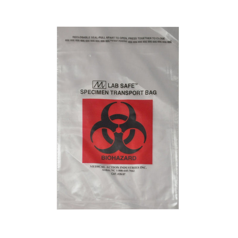 Medegen Specimen Transport Bag with Document Pouch, 6 x 9 Inch