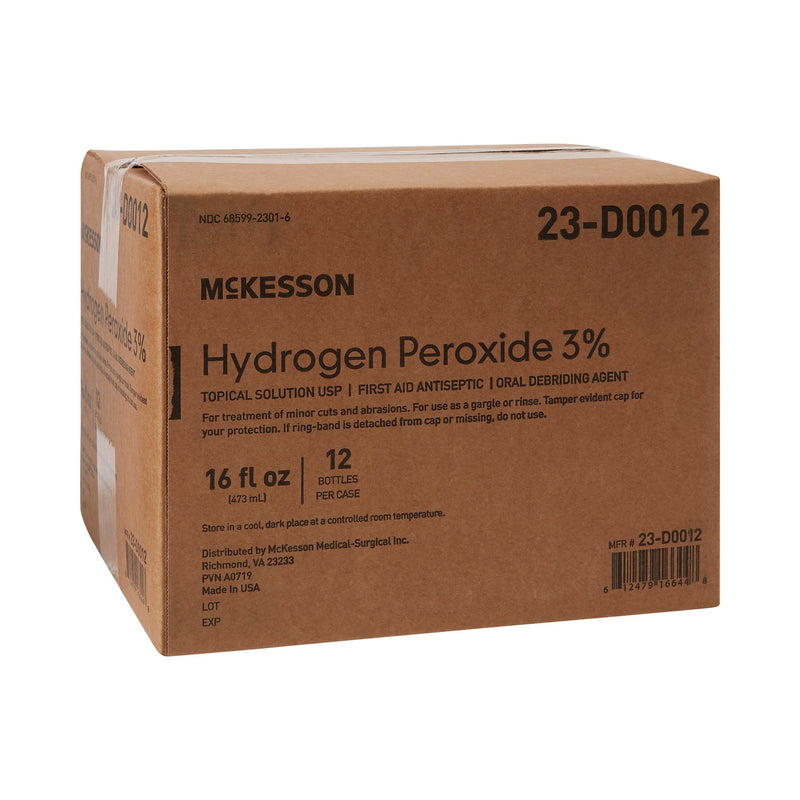 McKesson Hydrogen Peroxide Antiseptic, 16 oz. Bottle