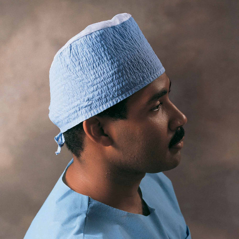 Halyard Blue Ties Surgeon Cap