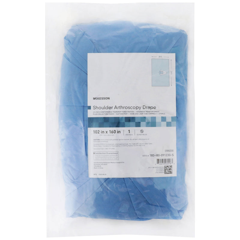 McKesson Sterile Shoulder Arthroscopy Orthopedic Drape, 102 W x 160 L Inch