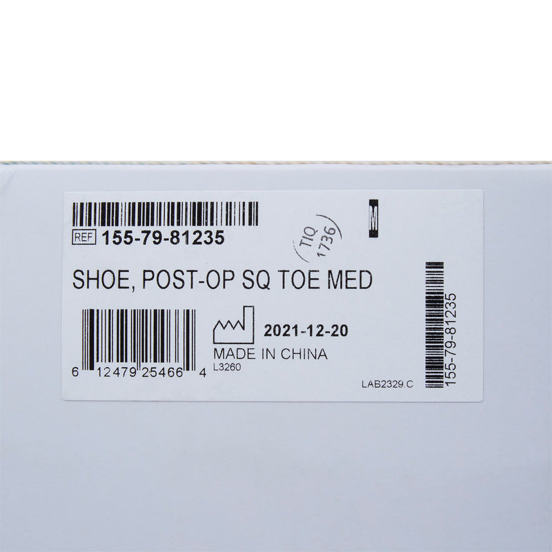 McKesson Square Toe Post-Op Shoe, Male 8.5-9.5 / Female 9.5-10.5