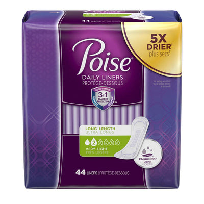 Poise Bladder Control Pads, Light Absorbency, One Size Fits Most, Adult, Female, Disposable