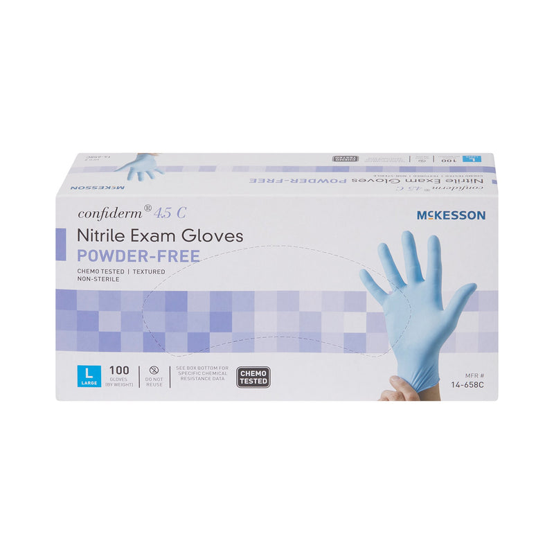 McKesson Confiderm® 4.5C Nitrile Exam Glove, Large, Blue