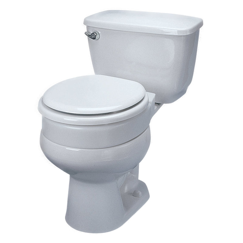 Maddak Tall-ette® Toilet Seat - Standard, Hinged, White, 350 lbs. Capacity