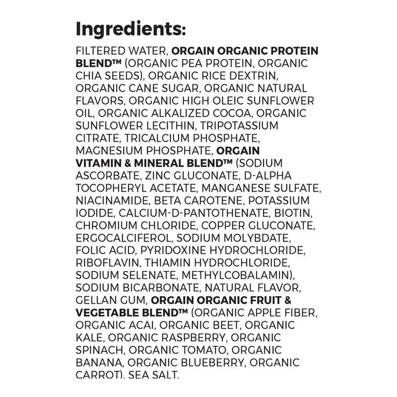 Organic Nutrition™ Vegan Chocolate Oral Protein Supplement, 11 oz. Carton