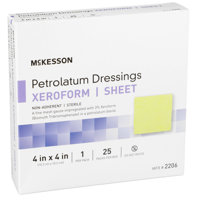 McKesson Xeroform® Petrolatum Dressing, 4 x 4 Inch
