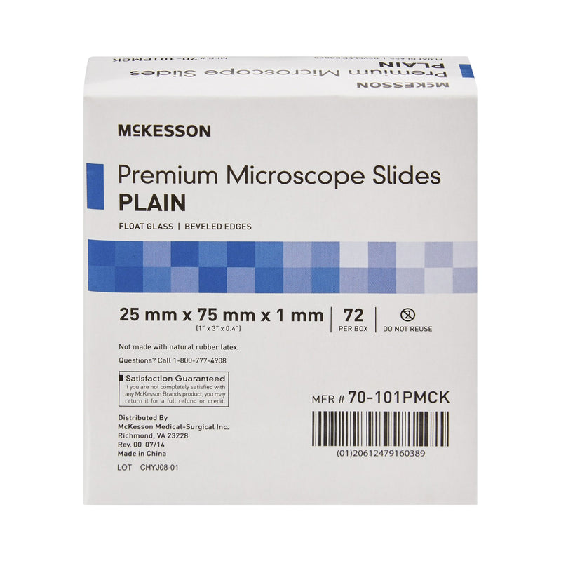 McKesson Premium Plain Microscope Slide, 25 x 75 mm