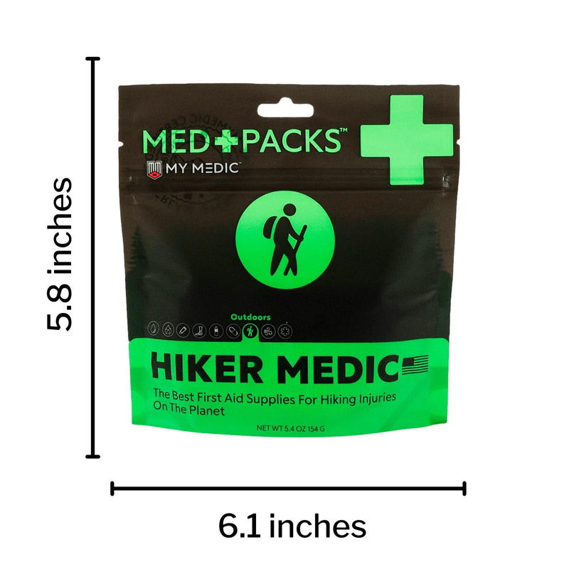 My Medic Med Packs First Aid Kit for Hikers - Outdoor Injury Supplies in Portable Pouch