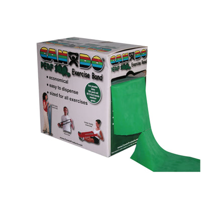 CanDo® Perf 100™ Exercise Resistance Band, Green, 5 Inch x 100 Yard, Medium Resistance