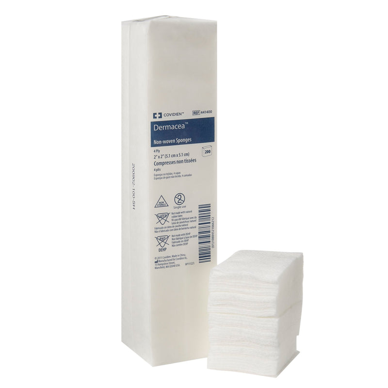 Dermacea™ NonSterile Nonwoven Sponge, 2 x 2 Inch