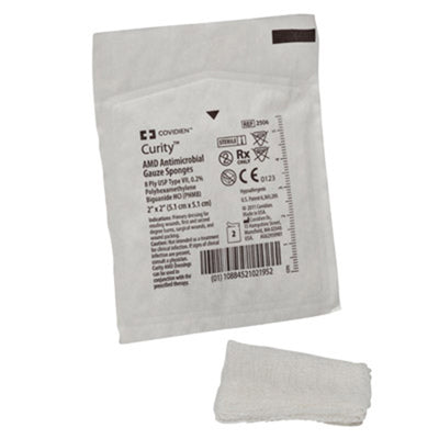 Curity™ AMD™ Sterile Antimicrobial Gauze Sponge, 2 x 2 Inch