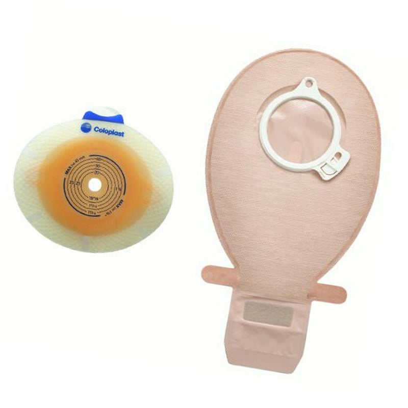 SenSura® Click Two-Piece Closed End Opaque Filtered Ostomy Pouch, 8½ Inch Length, 50 mm Flange