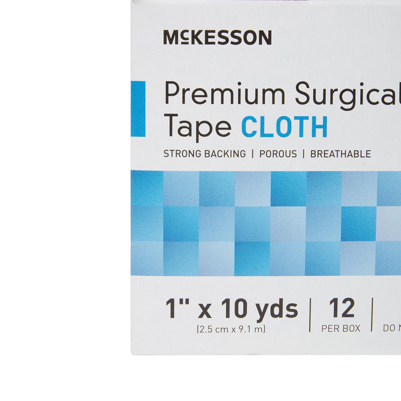 McKesson Silk-Like Cloth Medical Tape, 1 Inch x 10 Yard, White
