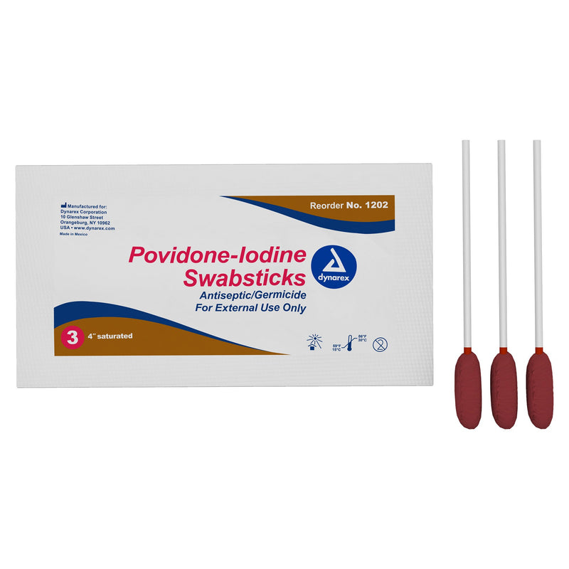 Dynarex Povidone Iodine Swabsticks