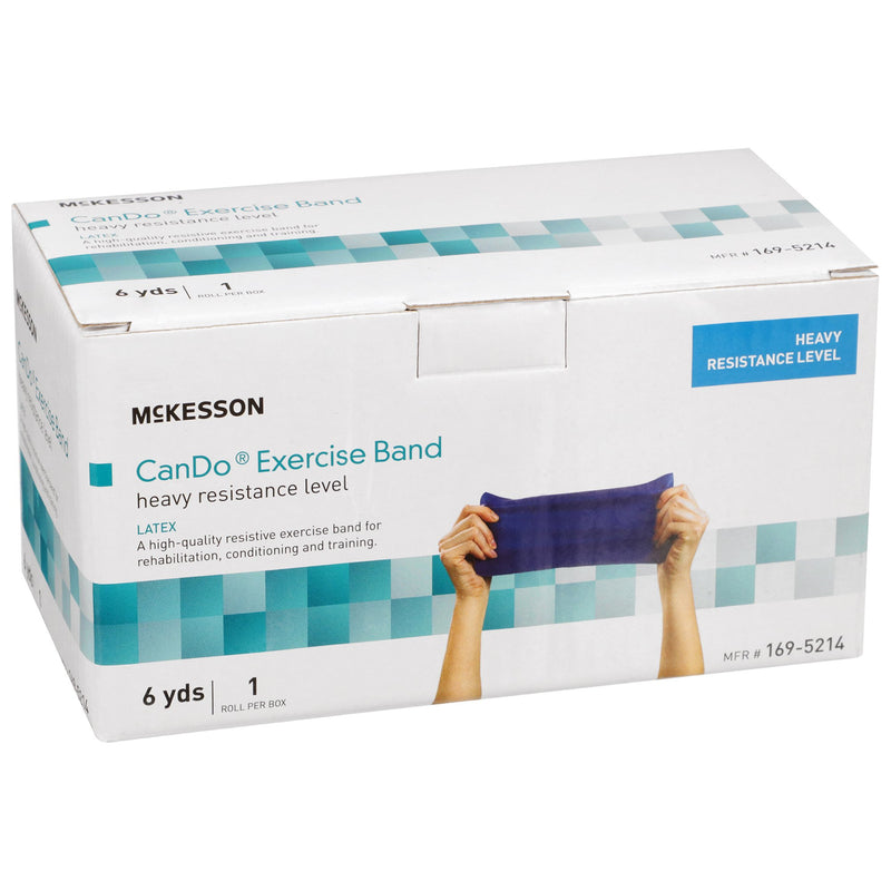 McKesson Exercise Resistance Band, Blue, 5 Inch x 6 Yard, Heavy Resistance