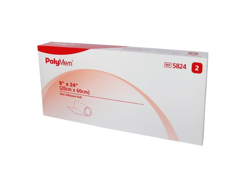 PolyMem® Nonadhesive without Border Foam Dressing, 8 x 24 Inch