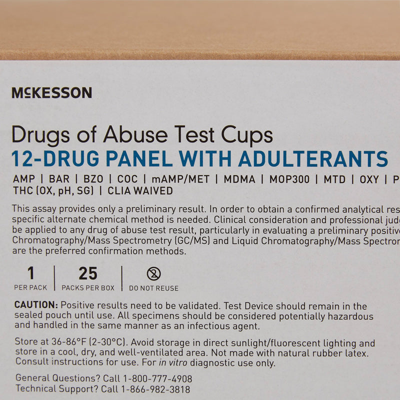 McKesson 12-Drug Panel with Adulterants Drugs of Abuse Test