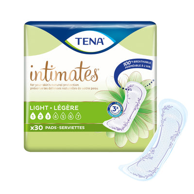 Tena® Intimates™ Ultra Thin Light Pads Regular Bladder Control Pad, 9-Inch Length
