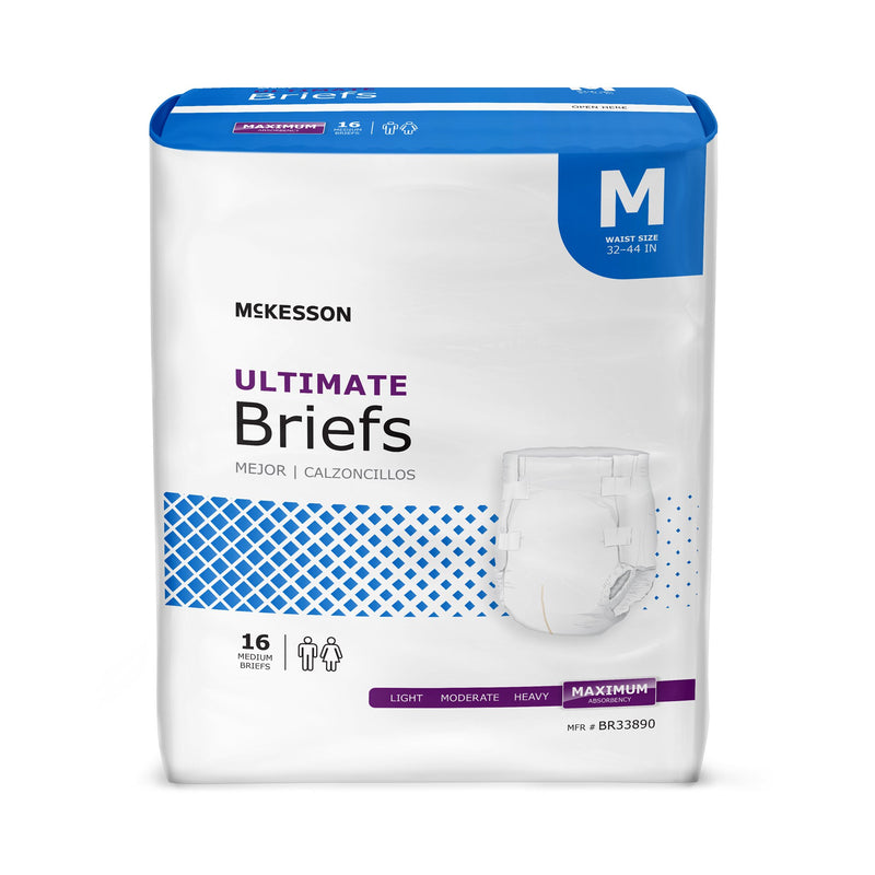 McKesson Ultimate Maximum Absorbency Incontinence Brief, Medium