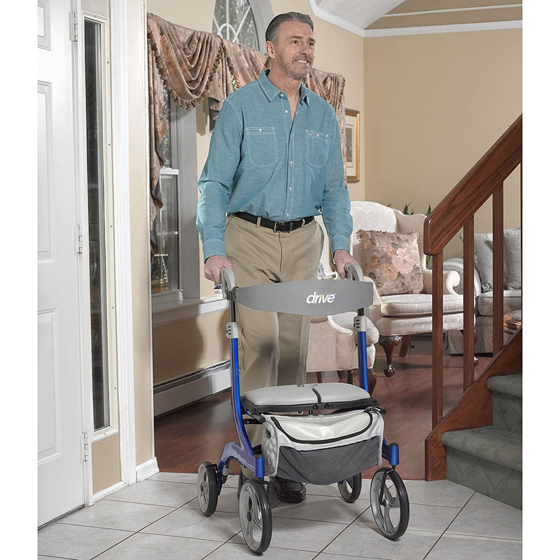 drive™ Nitro DLX 4 Wheel Rollator, 33½ – 38½ Inch