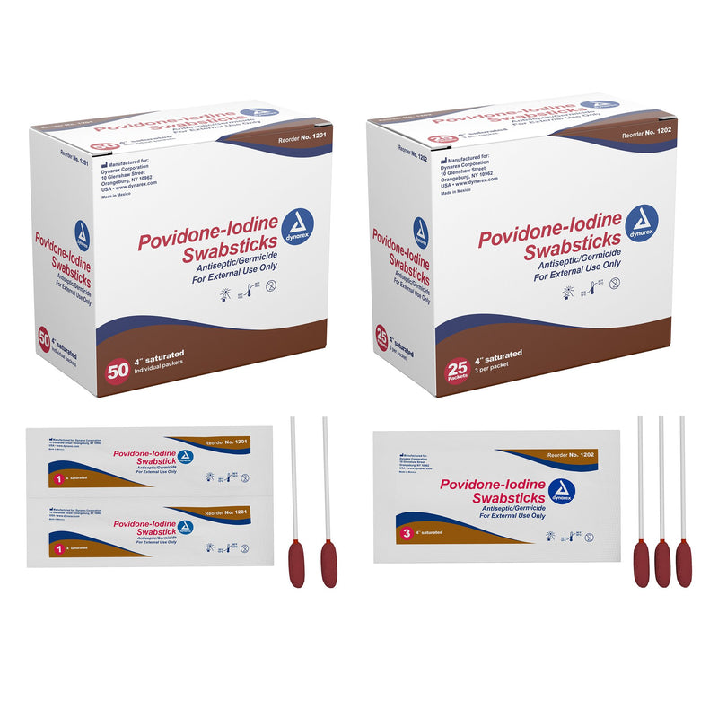 Dynarex Povidone Iodine Swabsticks