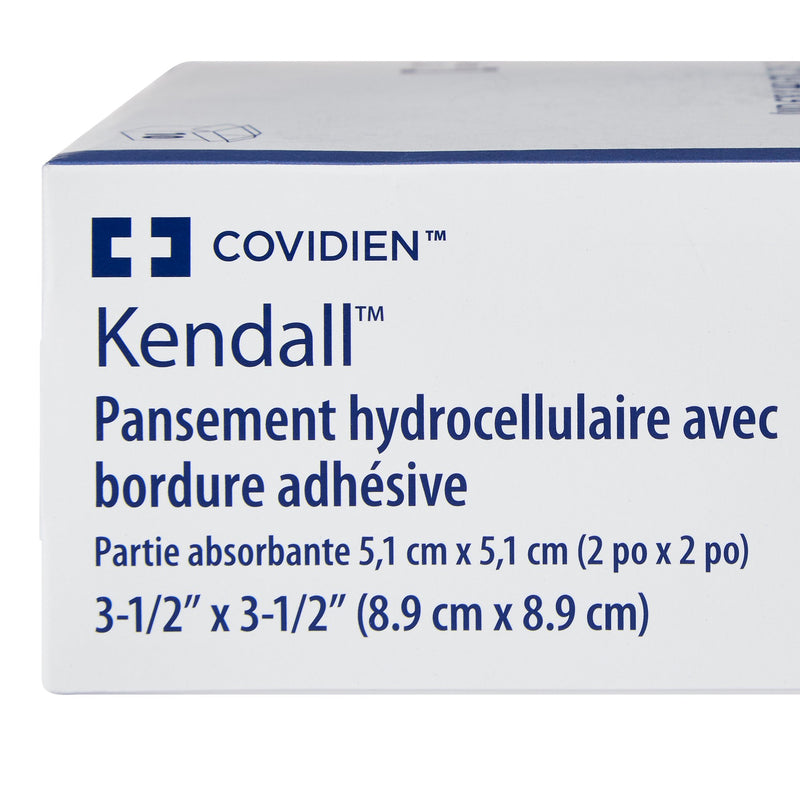 Kendall™ Border Foam Gentle Adhesion Silicone Adhesive with Border Silicone Foam Dressing, 3½ x 3½ Inch