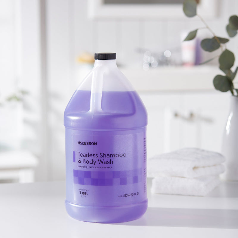 McKesson Tearless Shampoo and Body Wash, Lavender Scent, 1 gal Jug