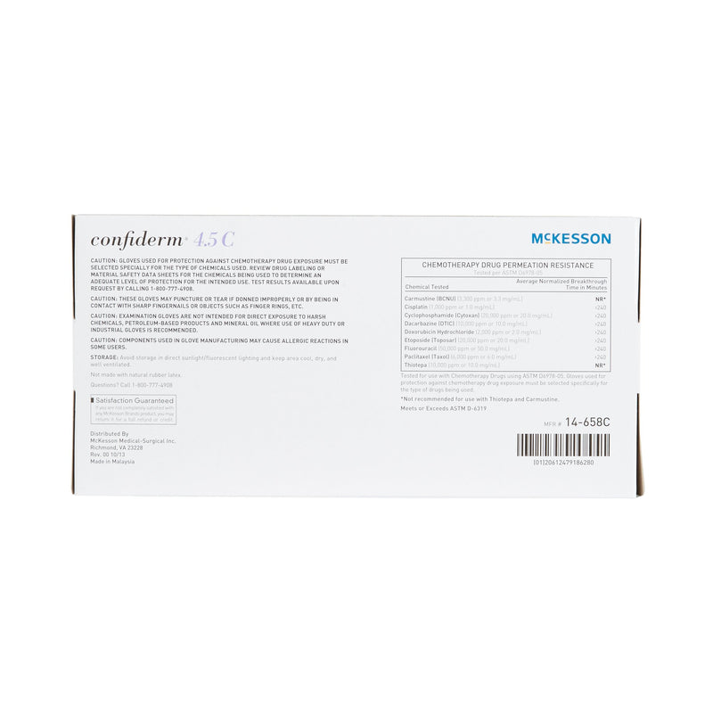 McKesson Confiderm® 4.5C Nitrile Exam Glove, Large, Blue
